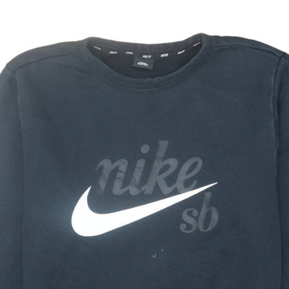 Nike SB Women's Black Large Pullover Sweatshirt Cotton Blend Logo Print