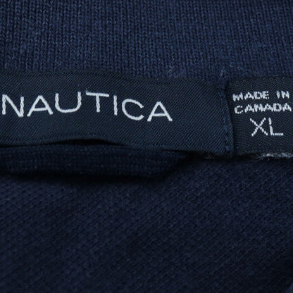 Nautica Men's Navy Red White Striped Cotton Polo Shirt XL