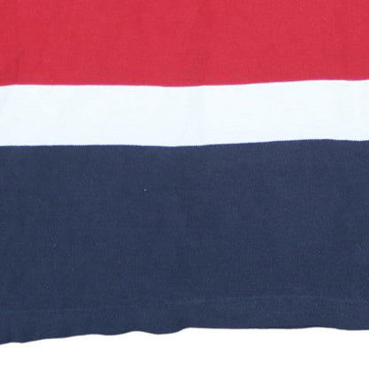 Nautica Men's Navy Red White Striped Cotton Polo Shirt XL