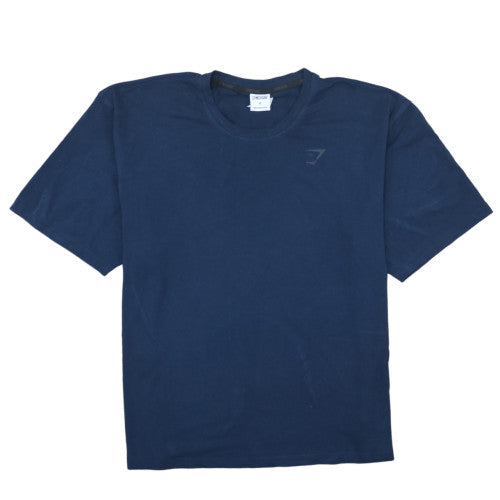 Gymshark Men's Navy Blue XL Crew Neck T-Shirt Cotton Blend