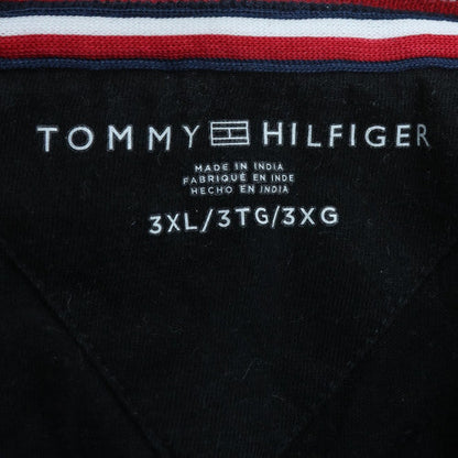 Tommy Hilfiger Men's Black 3XL Short Sleeve Henley Cotton T-Shirt