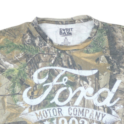 Sweet Bay Ford Camo Graphic Men's T-Shirt XL Cotton Classic Fit