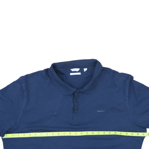 Calvin Klein Men’s Blue Liquid Touch 2XL Polo Shirt