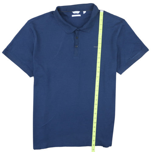 Calvin Klein Men’s Blue Liquid Touch 2XL Polo Shirt