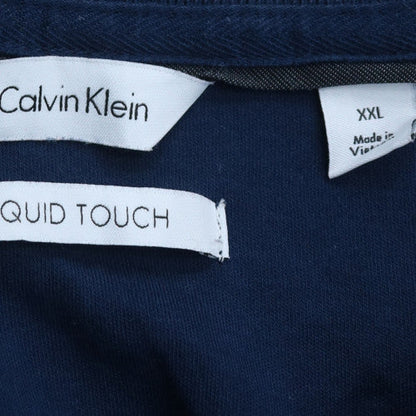Calvin Klein Men’s Blue Liquid Touch 2XL Polo Shirt