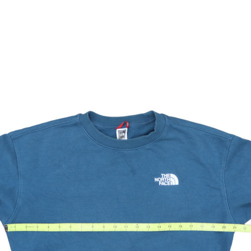 The North Face Mens Blue Crew Neck Sweatshirt M Cotton Blend