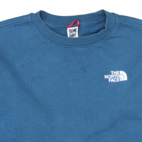 The North Face Mens Blue Crew Neck Sweatshirt M Cotton Blend