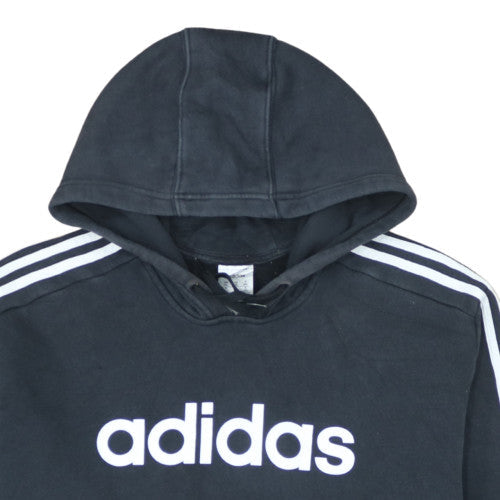 Adidas Mens Black 3XL Pullover Hoodie Sweatshirt Logo Fleece