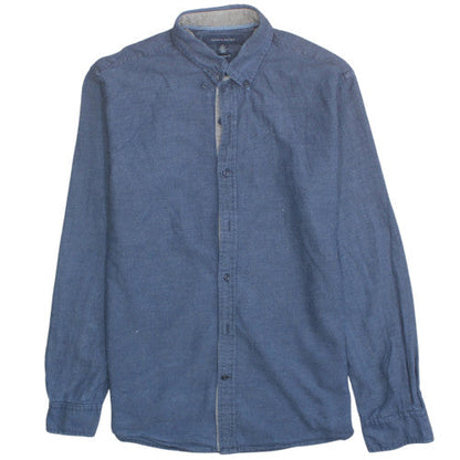 Tommy Hilfiger Men’s Blue Cotton Long Sleeve Button-Up Shirt Size M