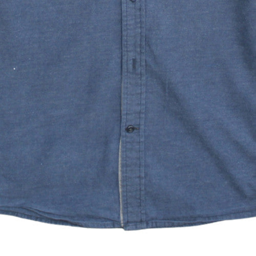 Tommy Hilfiger Men’s Blue Cotton Long Sleeve Button-Up Shirt Size M