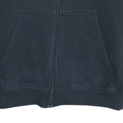 Adidas Mens Black XL Full Zip Hooded Sweatshirt with Blue Logo