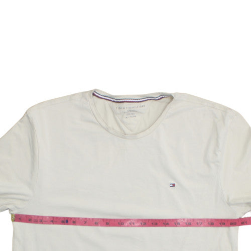 Tommy Hilfiger Men's Beige Slim Fit Cotton T-Shirt XL