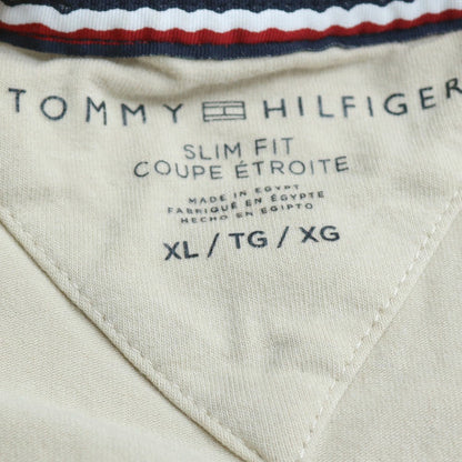 Tommy Hilfiger Men's Beige Slim Fit Cotton T-Shirt XL