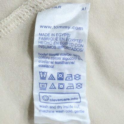 Tommy Hilfiger Men's Beige Slim Fit Cotton T-Shirt XL