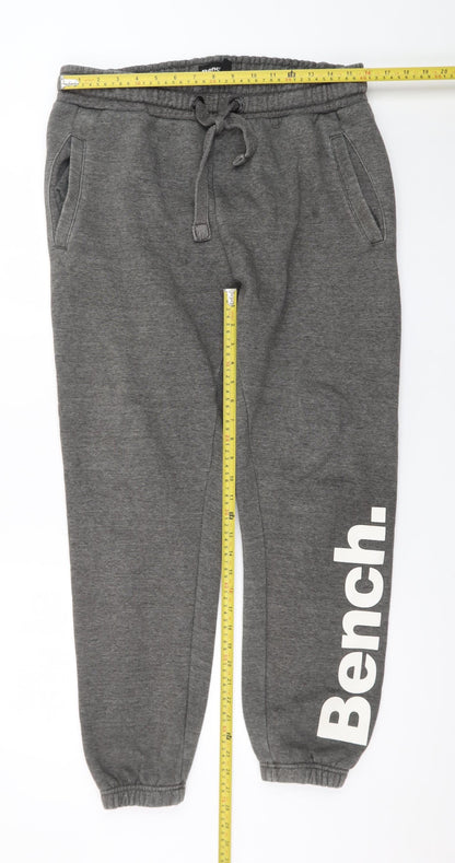 Bench Mens Grey XL Sweatpants Joggers with Logo