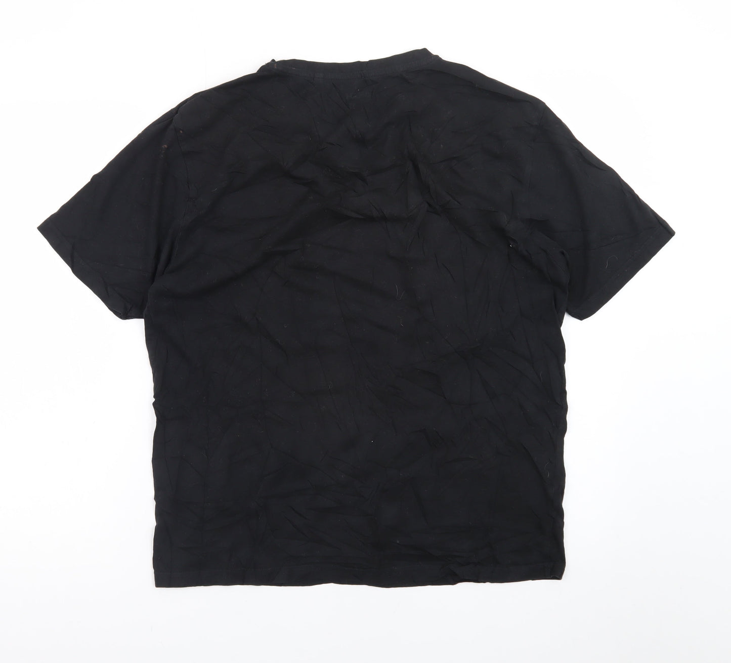 Farah Men's Black Crew Neck Cotton Loungewear T-Shirt XL