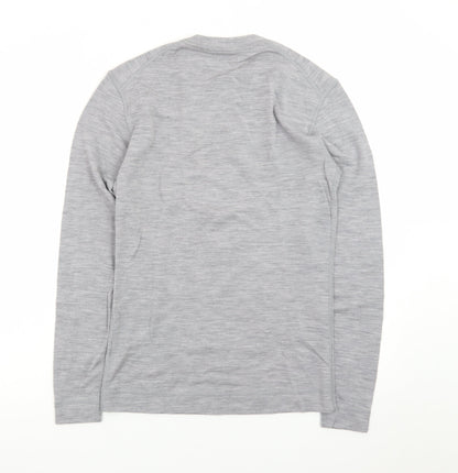 Smartwool Mens Grey Merino Wool Crew Neck Pullover Sweatshirt M