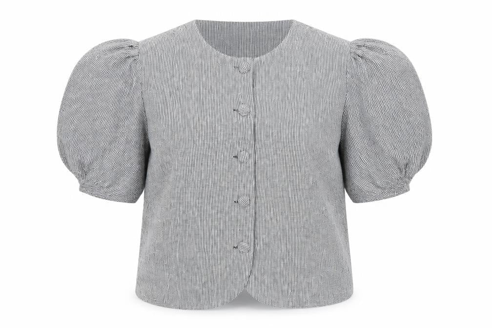 Very Womens Grey Check Short Sleeve Button Blazer Size 18