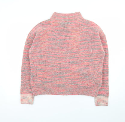 White Stuff Women's Pink Wool Blend Full Zip Jumper Size 10