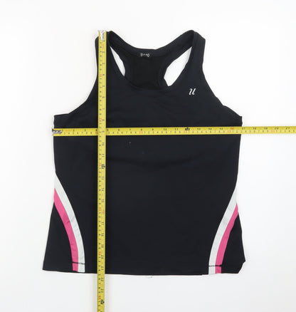 USA Pro Womens Black XL Racerback Tank Top Gym & Training