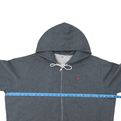 Levi’s Men Grey Full Zip Hoodie 2XL Regular Fit Classic Style