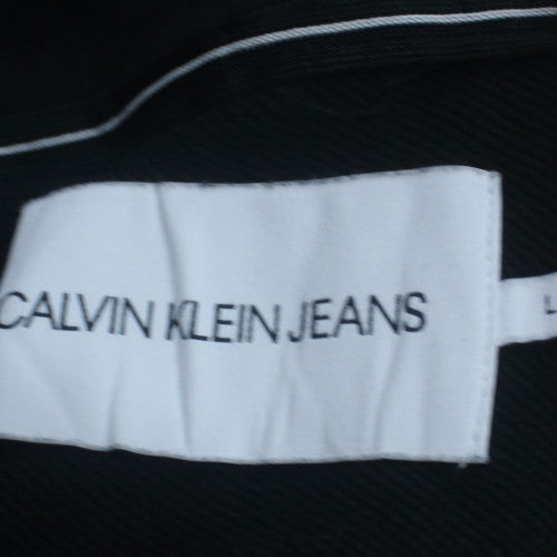 Calvin Klein Jeans Men's Black Pullover Hoodie Size L Classic Logo