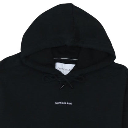 Calvin Klein Jeans Men's Black Pullover Hoodie Size L Classic Logo