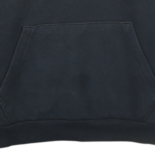 Puma Mens Black Pullover Hoodie Size M Logo Fleece Sweatshirt