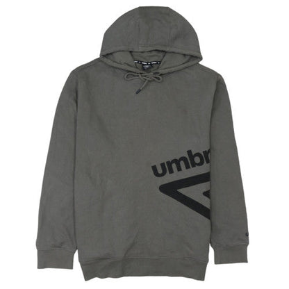 Umbro Men’s Grey Pullover Hoodie 2XL Sports Logo Fleece Sweatshirt