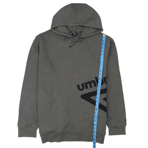 Umbro Men’s Grey Pullover Hoodie 2XL Sports Logo Fleece Sweatshirt