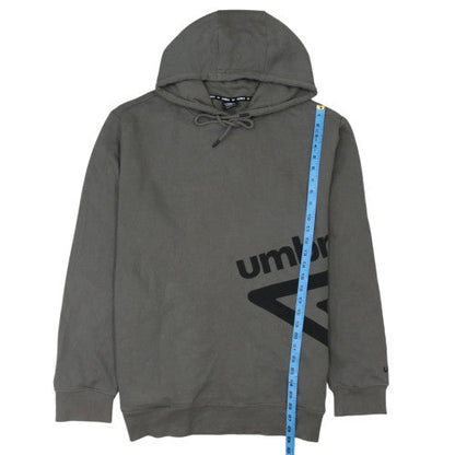 Umbro Men’s Grey Pullover Hoodie 2XL Sports Logo Fleece Sweatshirt