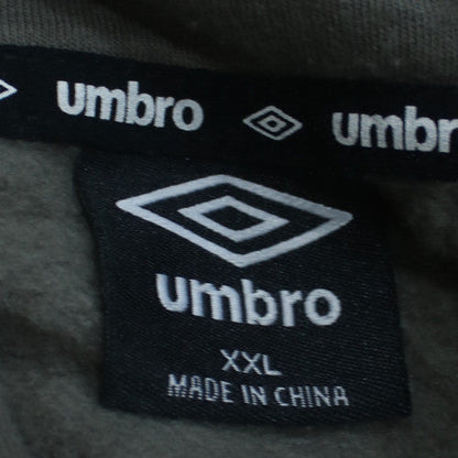 Umbro Men’s Grey Pullover Hoodie 2XL Sports Logo Fleece Sweatshirt