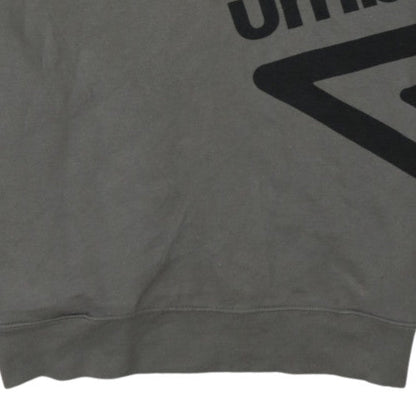 Umbro Men’s Grey Pullover Hoodie 2XL Sports Logo Fleece Sweatshirt