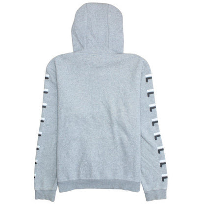 Fila Men's Grey Hoodie Pullover Sweatshirt M Logo Graphic Cotton Blend