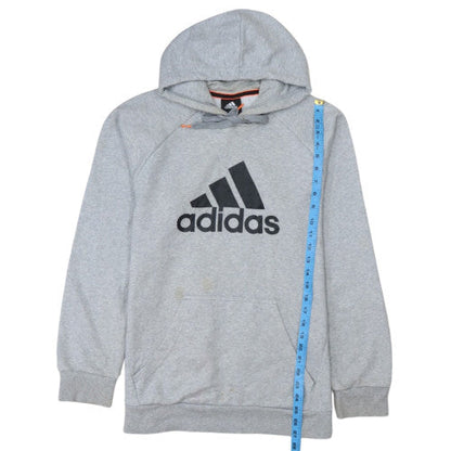 Adidas Mens Grey Pullover Hoodie Size M Sports Essentials