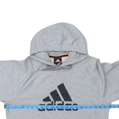 Adidas Mens Grey Pullover Hoodie Size M Sports Essentials