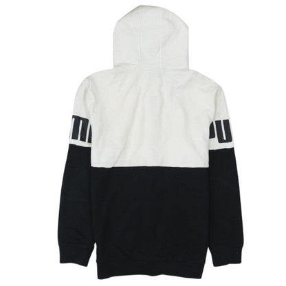 Puma Men's Black & White Full Zip Hoodie Small Logo Sportswear