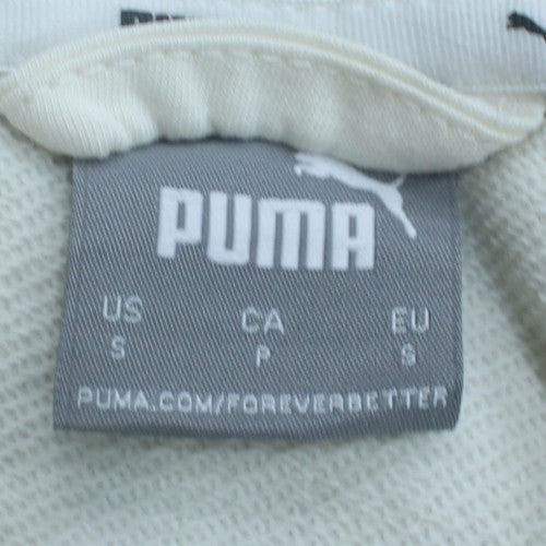 Puma Men's Black & White Full Zip Hoodie Small Logo Sportswear