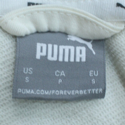 Puma Men's Black & White Full Zip Hoodie Small Logo Sportswear