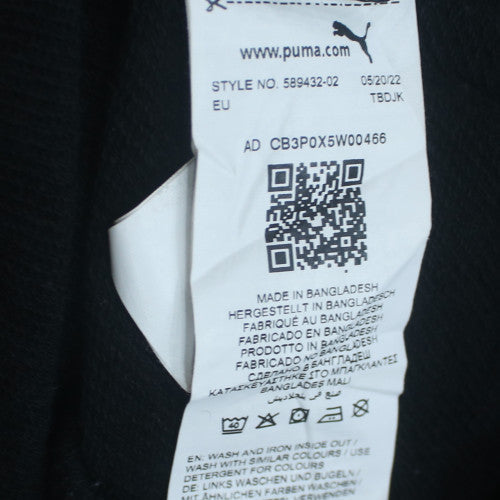 Puma Men's Black & White Full Zip Hoodie Small Logo Sportswear