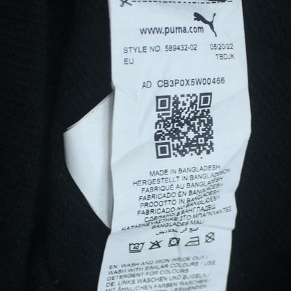 Puma Men's Black & White Full Zip Hoodie Small Logo Sportswear