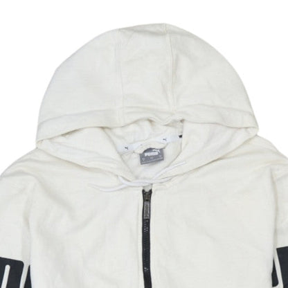Puma Men's Black & White Full Zip Hoodie Small Logo Sportswear
