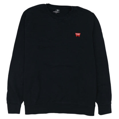 Wrangler Men's Black 4XL Pullover Sweatshirt Crew Neck Cotton