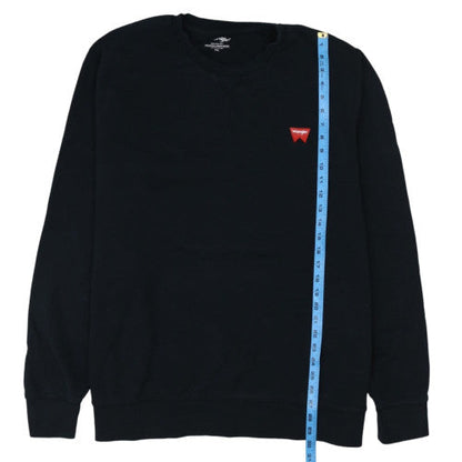 Wrangler Men's Black 4XL Pullover Sweatshirt Crew Neck Cotton