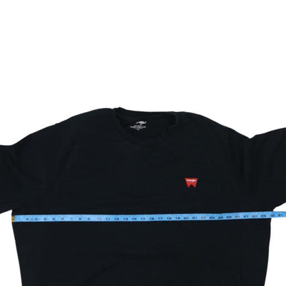 Wrangler Men's Black 4XL Pullover Sweatshirt Crew Neck Cotton