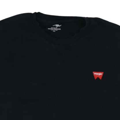 Wrangler Men's Black 4XL Pullover Sweatshirt Crew Neck Cotton