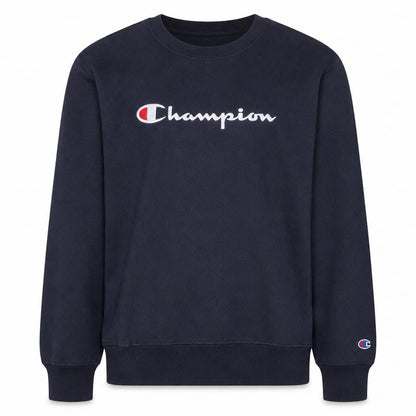 Champion Mens Blue Logo Pullover Sweatshirt Size L Crew Neck