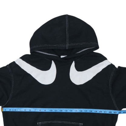 Nike Men's Black Pullover Hoodie Small Graphic Logo Fleece