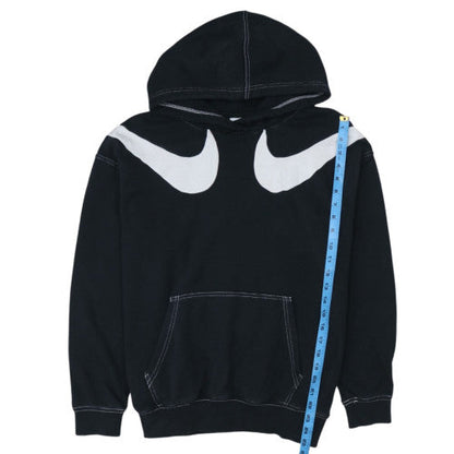 Nike Men's Black Pullover Hoodie Small Graphic Logo Fleece