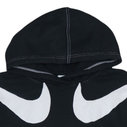 Nike Men's Black Pullover Hoodie Small Graphic Logo Fleece
